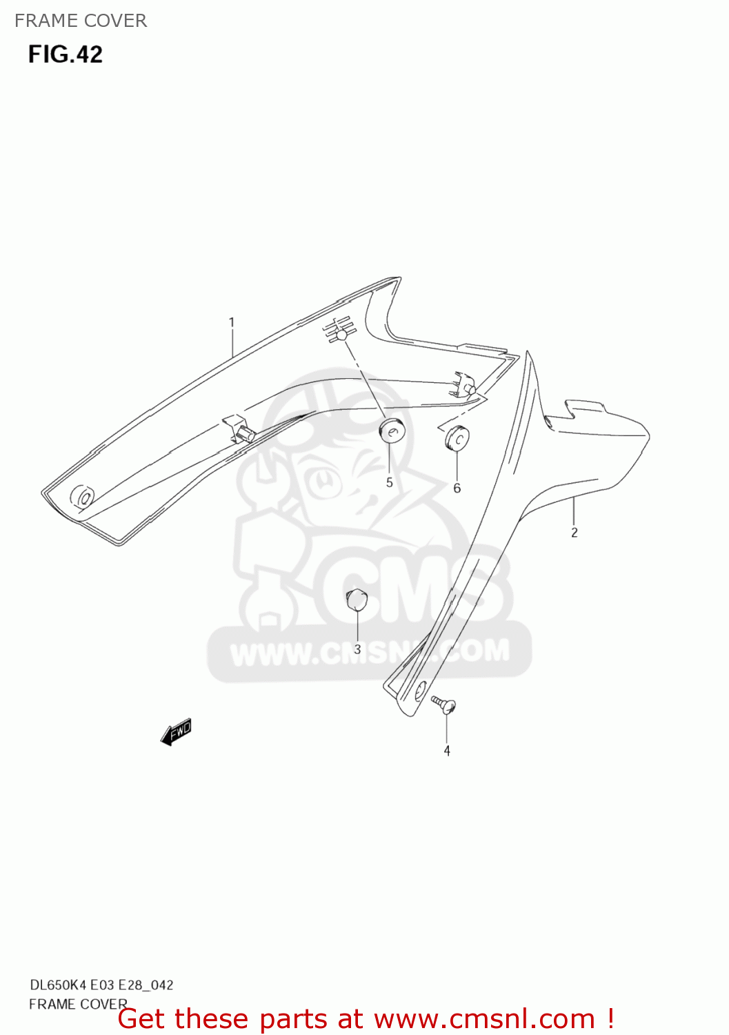 FRAME COVER DL650 VSTROM 2005 (K5) USA (E03)