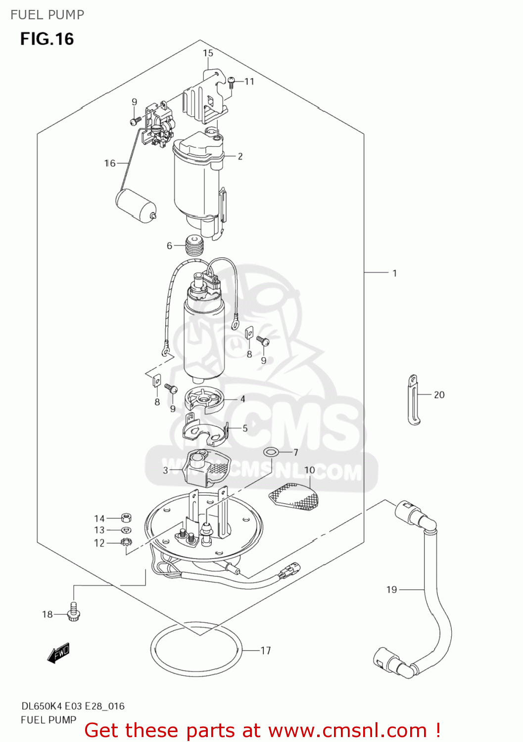 FUEL PUMP DL650 VSTROM 2005 (K5) USA (E03)
