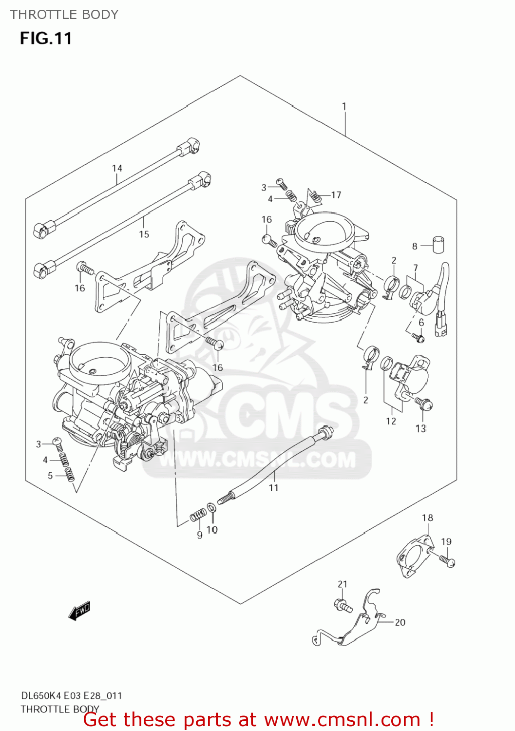 THROTTLE BODY DL650 VSTROM 2005 (K5) USA (E03)