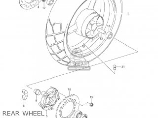 REAR WHEEL - DL650 VSTROM 2005 (K5) USA (E03)