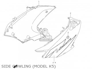 SIDE COWLING (MODEL K5) - DL650 VSTROM 2005 (K5) USA (E03)