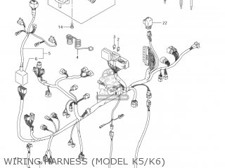 WIRING HARNESS (MODEL K5/K6) - DL650 VSTROM 2005 (K5) USA (E03)