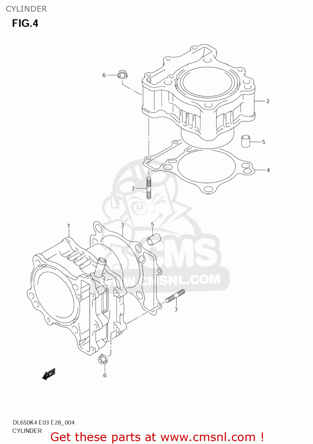 CYLINDER DL650 VSTROM 2006 (K6) USA (E03)