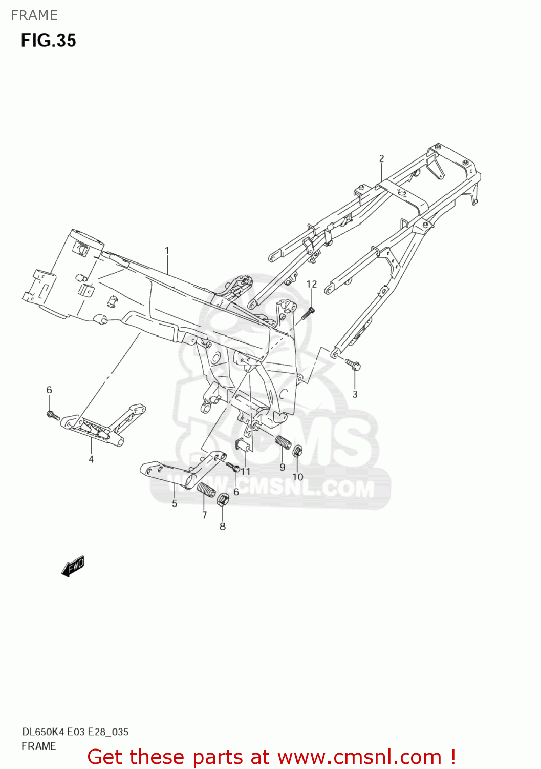 FRAME DL650 VSTROM 2006 (K6) USA (E03)