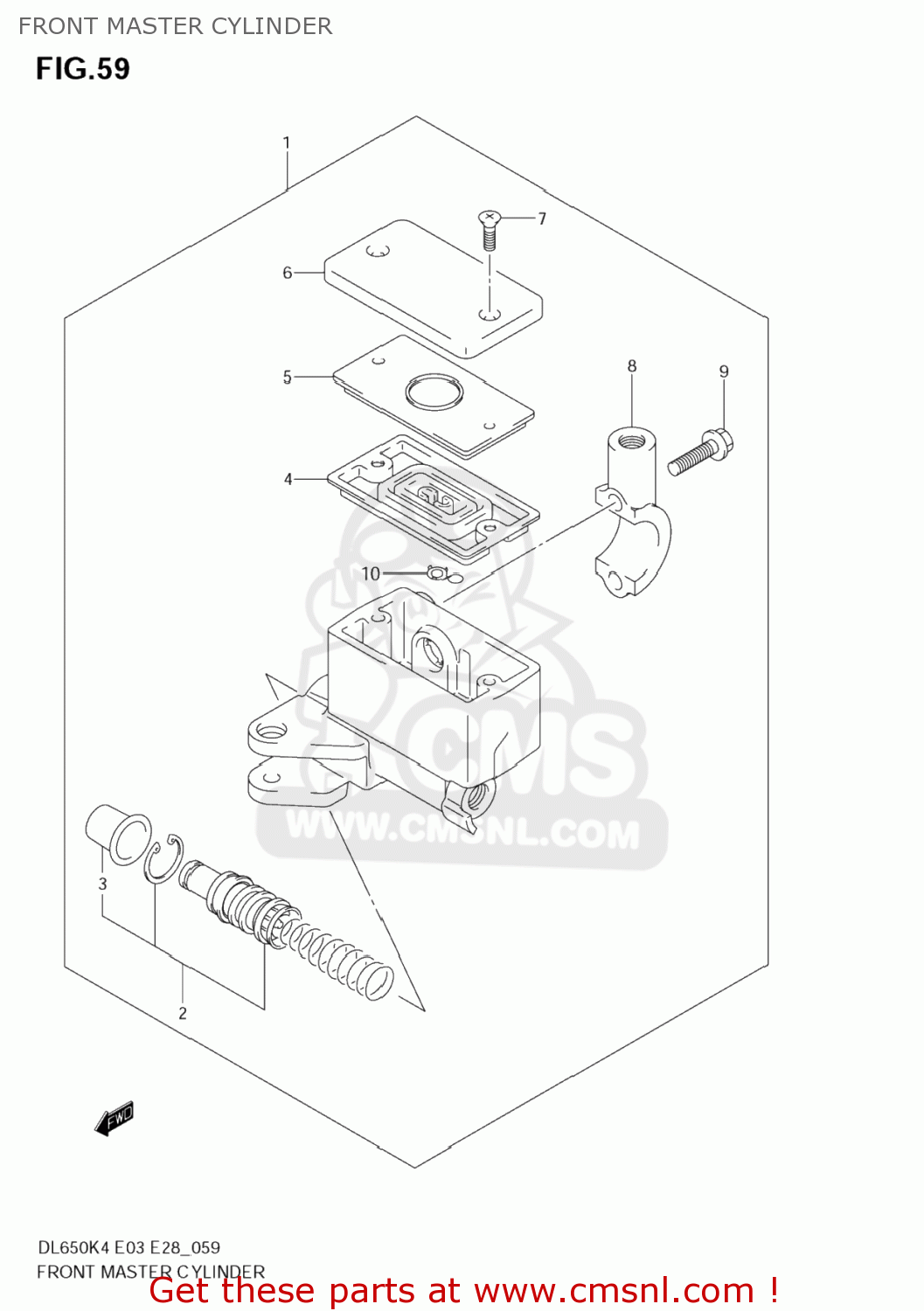 FRONT MASTER CYLINDER DL650 VSTROM 2006 (K6) USA (E03)