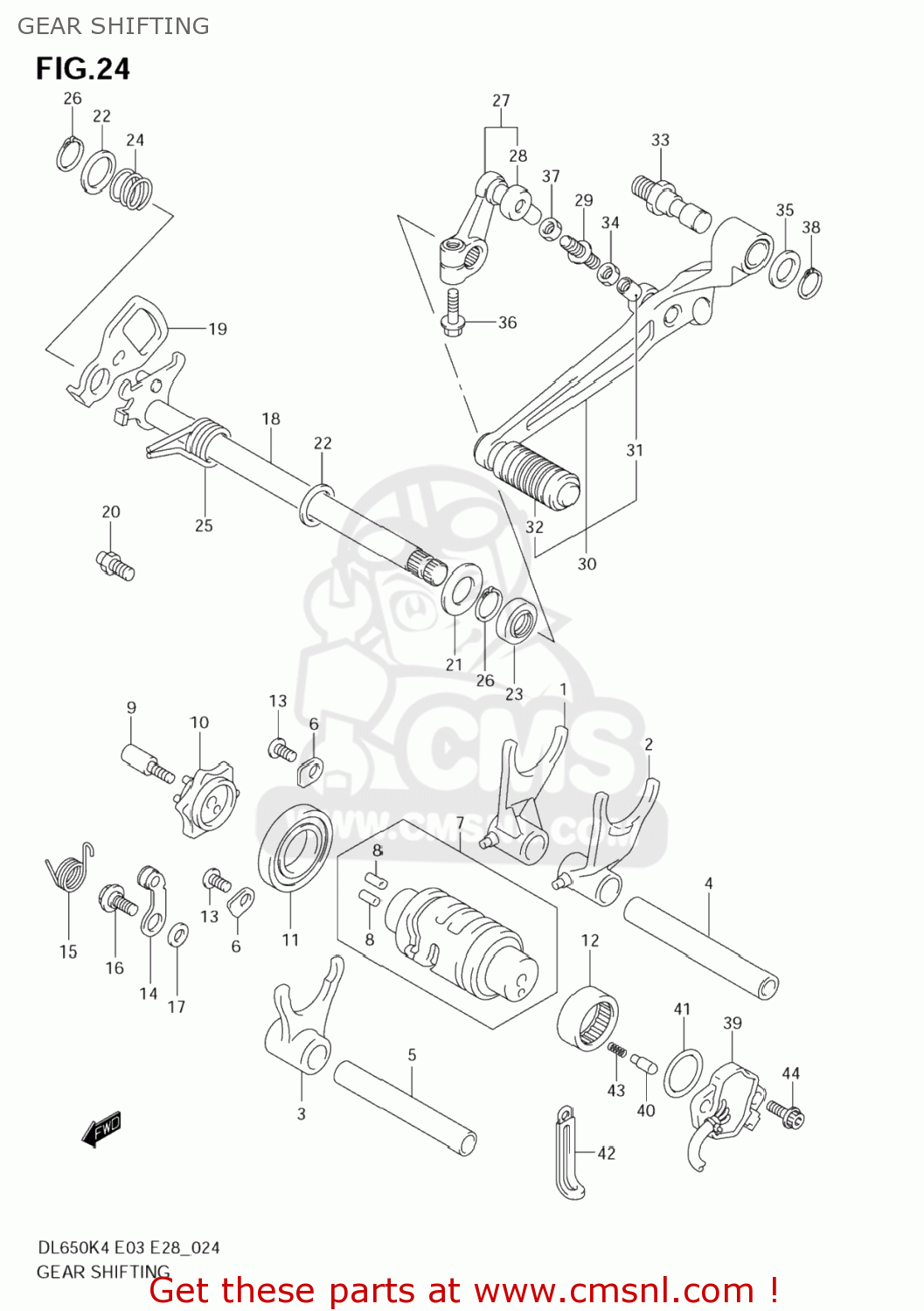 GEAR SHIFTING DL650 VSTROM 2006 (K6) USA (E03)