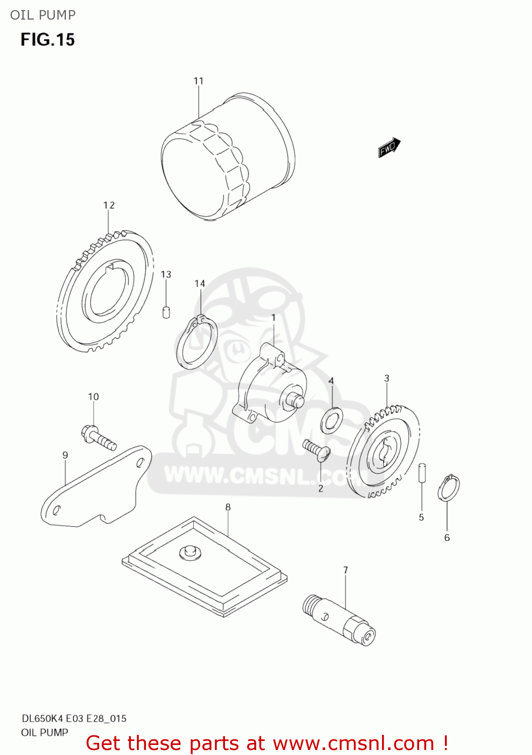 OIL PUMP DL650 VSTROM 2006 (K6) USA (E03)