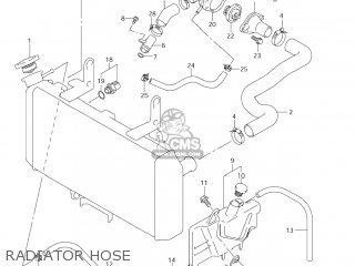 RADIATOR HOSE - DL650 VSTROM 2006 (K6) USA (E03)