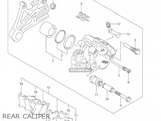 REAR CALIPER - DL650 VSTROM 2006 (K6) USA (E03)