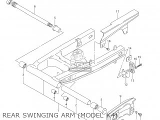 REAR SWINGING ARM (MODEL K4) - DL650 VSTROM 2006 (K6) USA (E03)