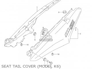 SEAT TAIL COVER (MODEL K6) - DL650 VSTROM 2006 (K6) USA (E03)