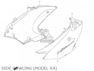 SIDE COWLING (MODEL K4) - DL650 VSTROM 2006 (K6) USA (E03)