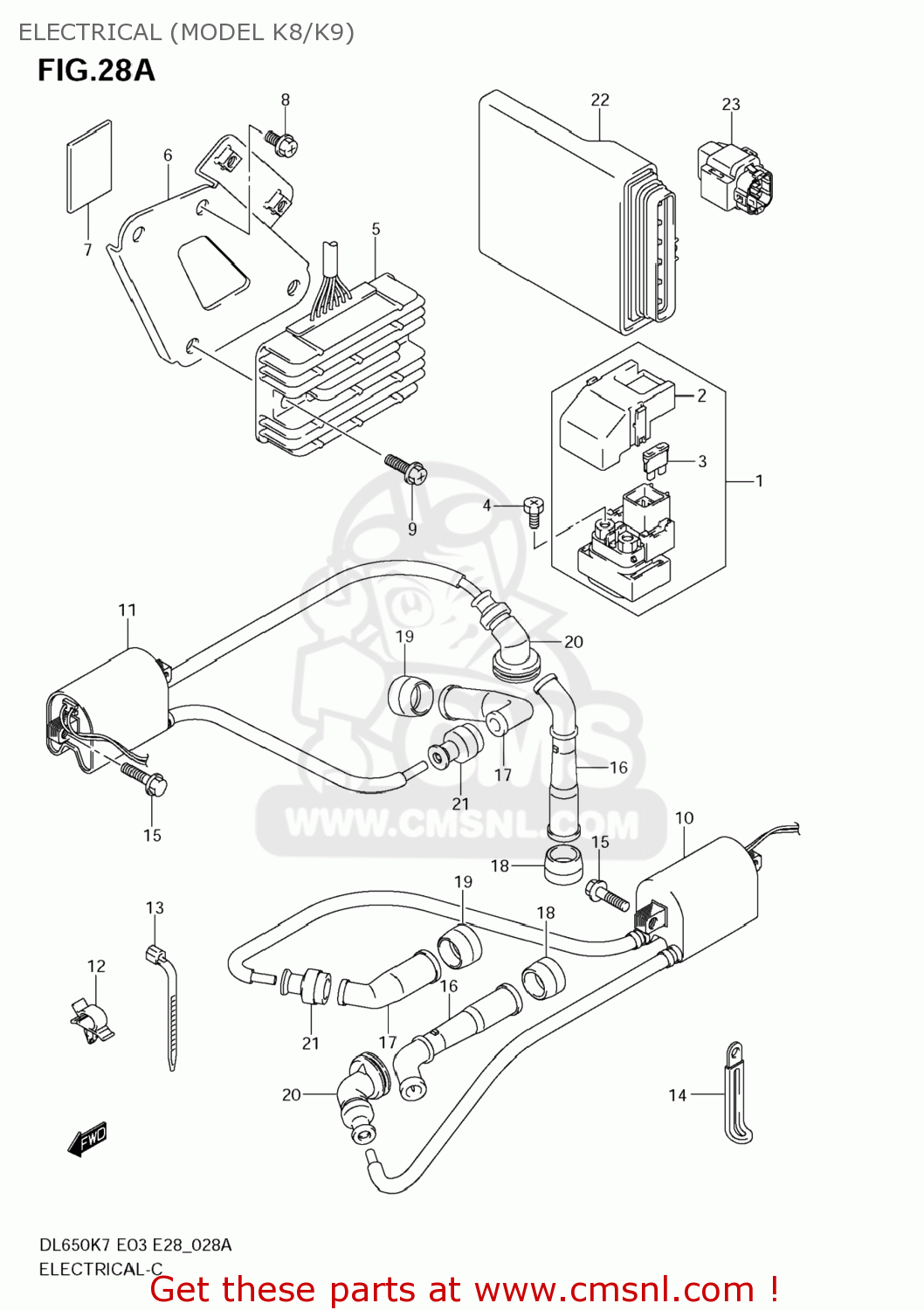 ELECTRICAL (MODEL K8/K9) DL650 VSTROM 2007 (K7) USA (E03)