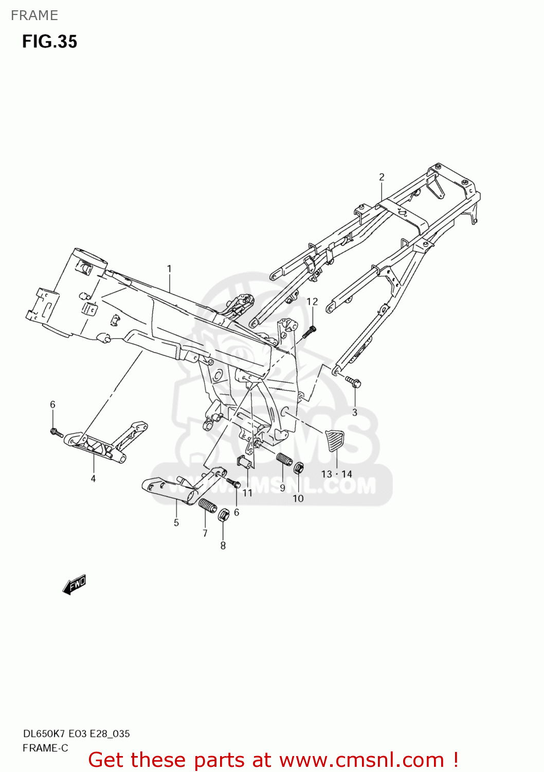 FRAME DL650 VSTROM 2007 (K7) USA (E03)