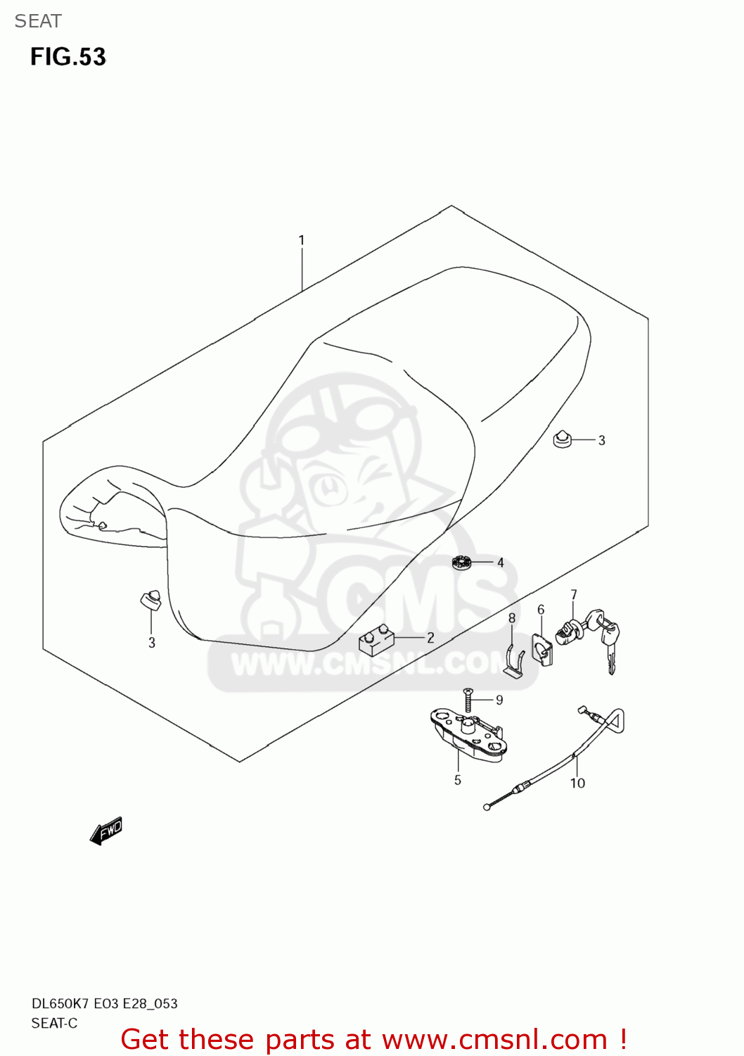 SEAT DL650 VSTROM 2007 (K7) USA (E03)