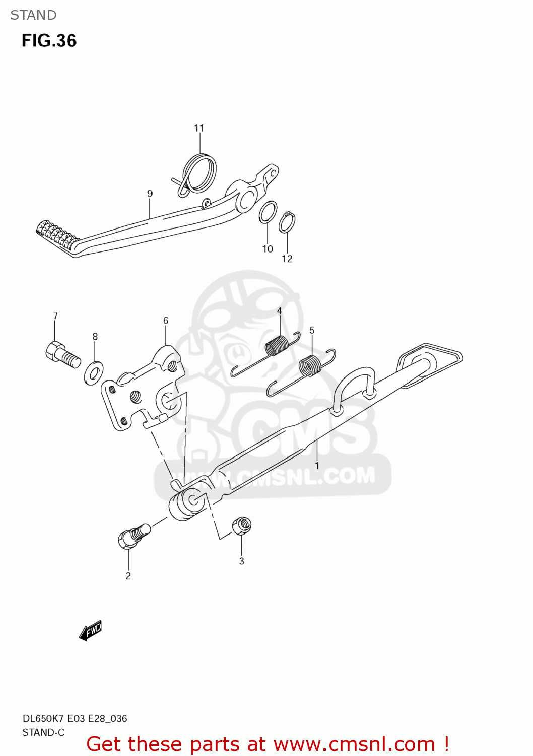 STAND DL650 VSTROM 2007 (K7) USA (E03)
