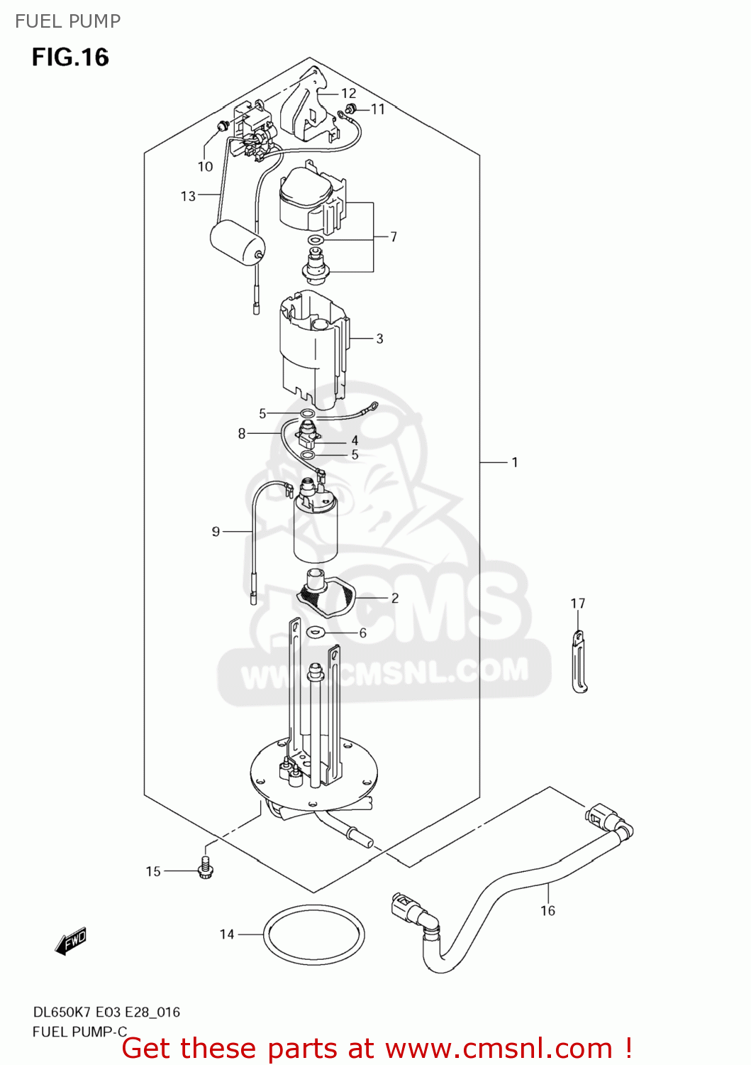 FUEL PUMP DL650 VSTROM 2008 (K8) USA (E03)
