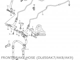 FRONT BRAKE HOSE (DL650AK7/AK8/AK9) - DL650 VSTROM 2008 (K8) USA (E03)