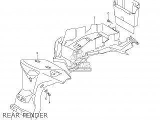 REAR FENDER - DL650 VSTROM 2008 (K8) USA (E03)
