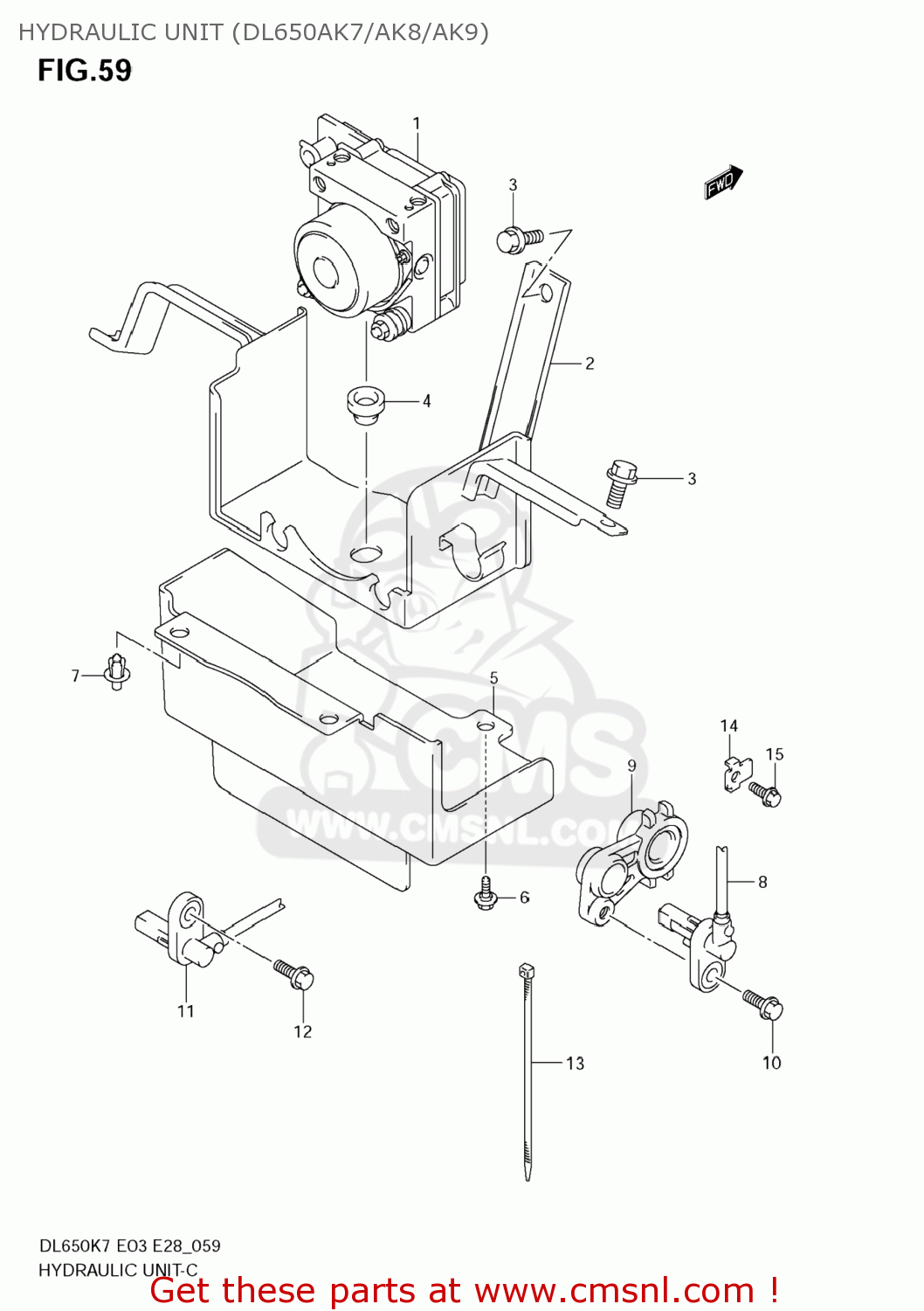 HYDRAULIC UNIT (DL650AK7/AK8/AK9) DL650 VSTROM 2009 (K9) USA (E03)