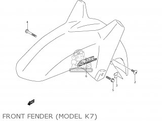 FRONT FENDER (MODEL K7) - DL650 VSTROM 2009 (K9) USA (E03)