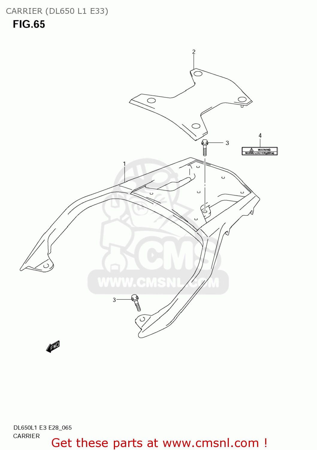 CARRIER (DL650 L1 E33) DL650 VSTROM 2011 (L1) USA (E03)