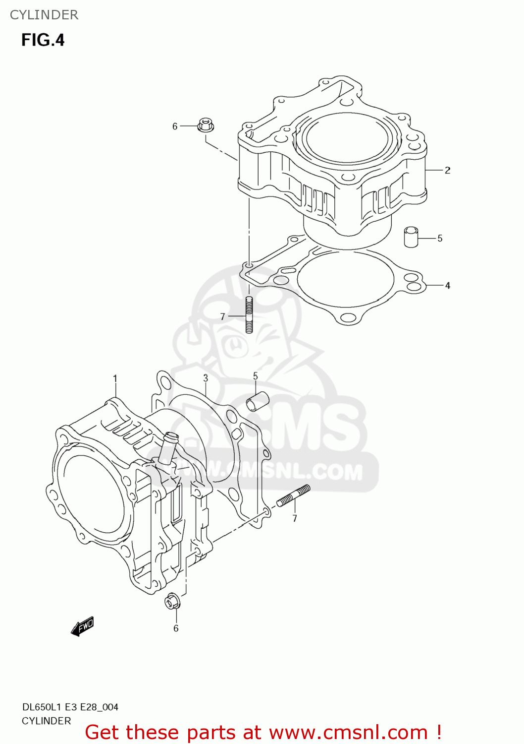 CYLINDER DL650 VSTROM 2011 (L1) USA (E03)