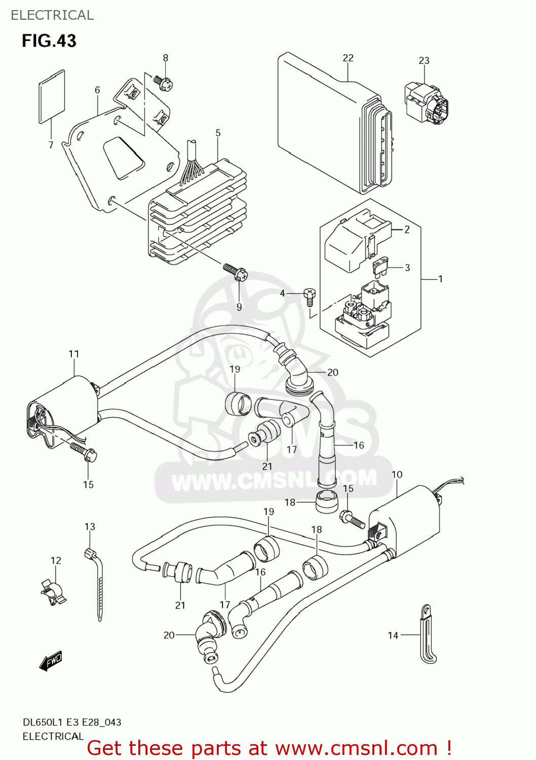 ELECTRICAL DL650 VSTROM 2011 (L1) USA (E03)