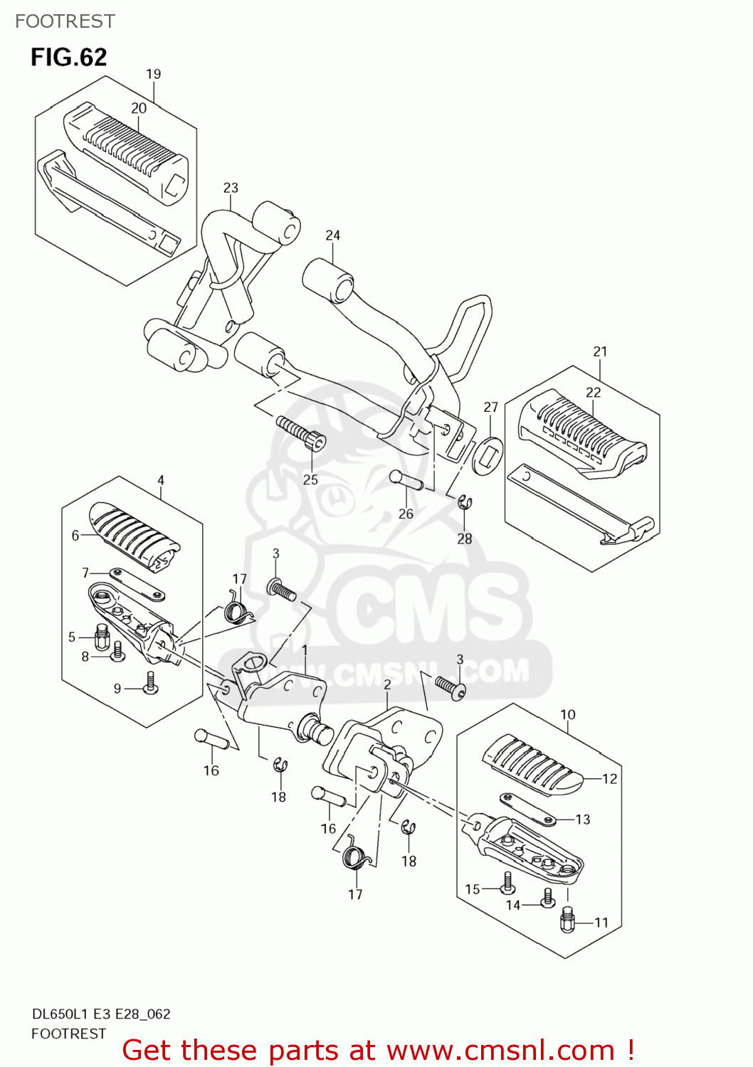 FOOTREST DL650 VSTROM 2011 (L1) USA (E03)
