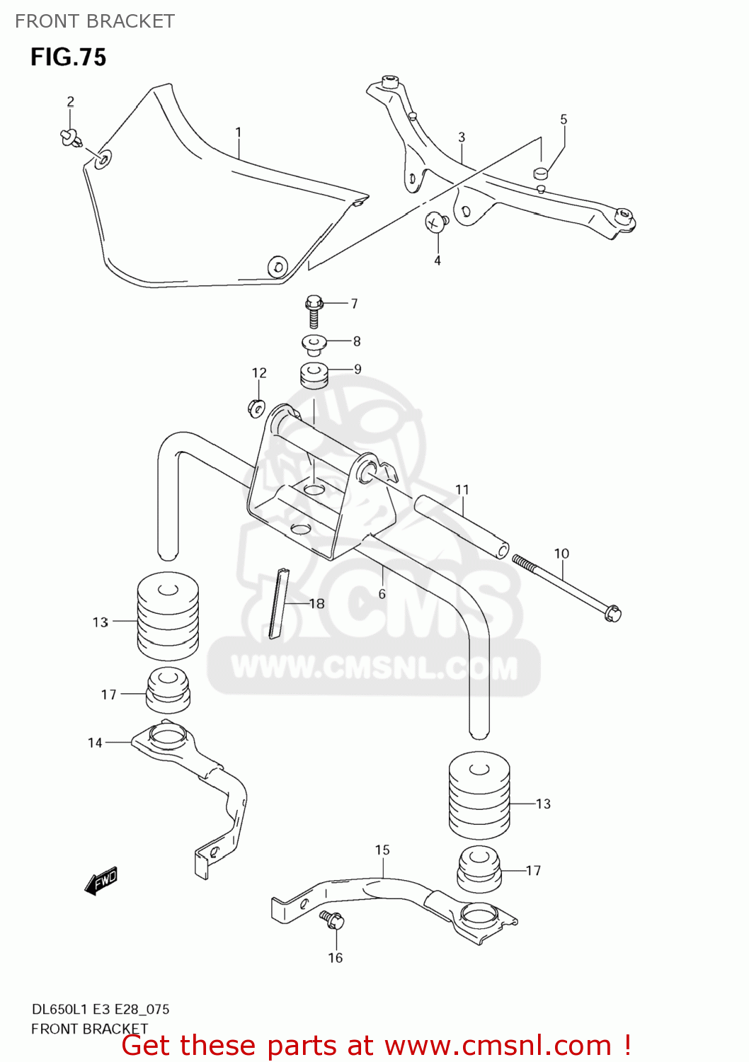 FRONT BRACKET DL650 VSTROM 2011 (L1) USA (E03)