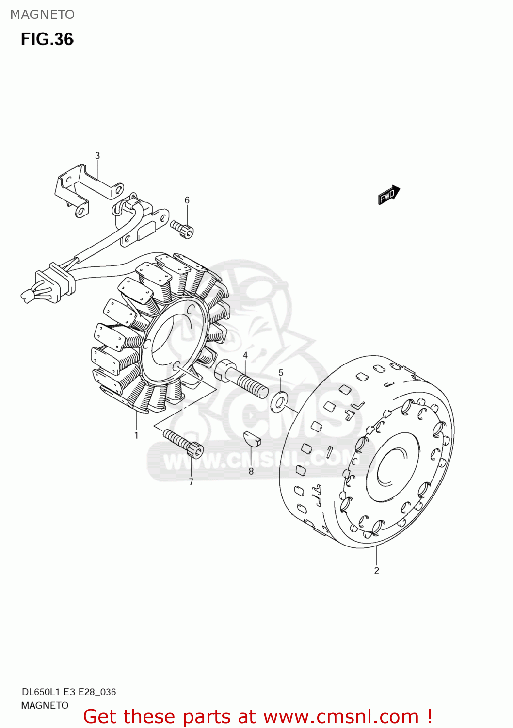 MAGNETO DL650 VSTROM 2011 (L1) USA (E03)
