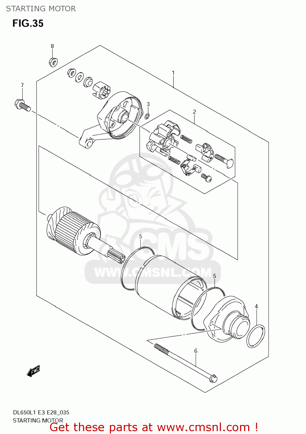 STARTING MOTOR DL650 VSTROM 2011 (L1) USA (E03)