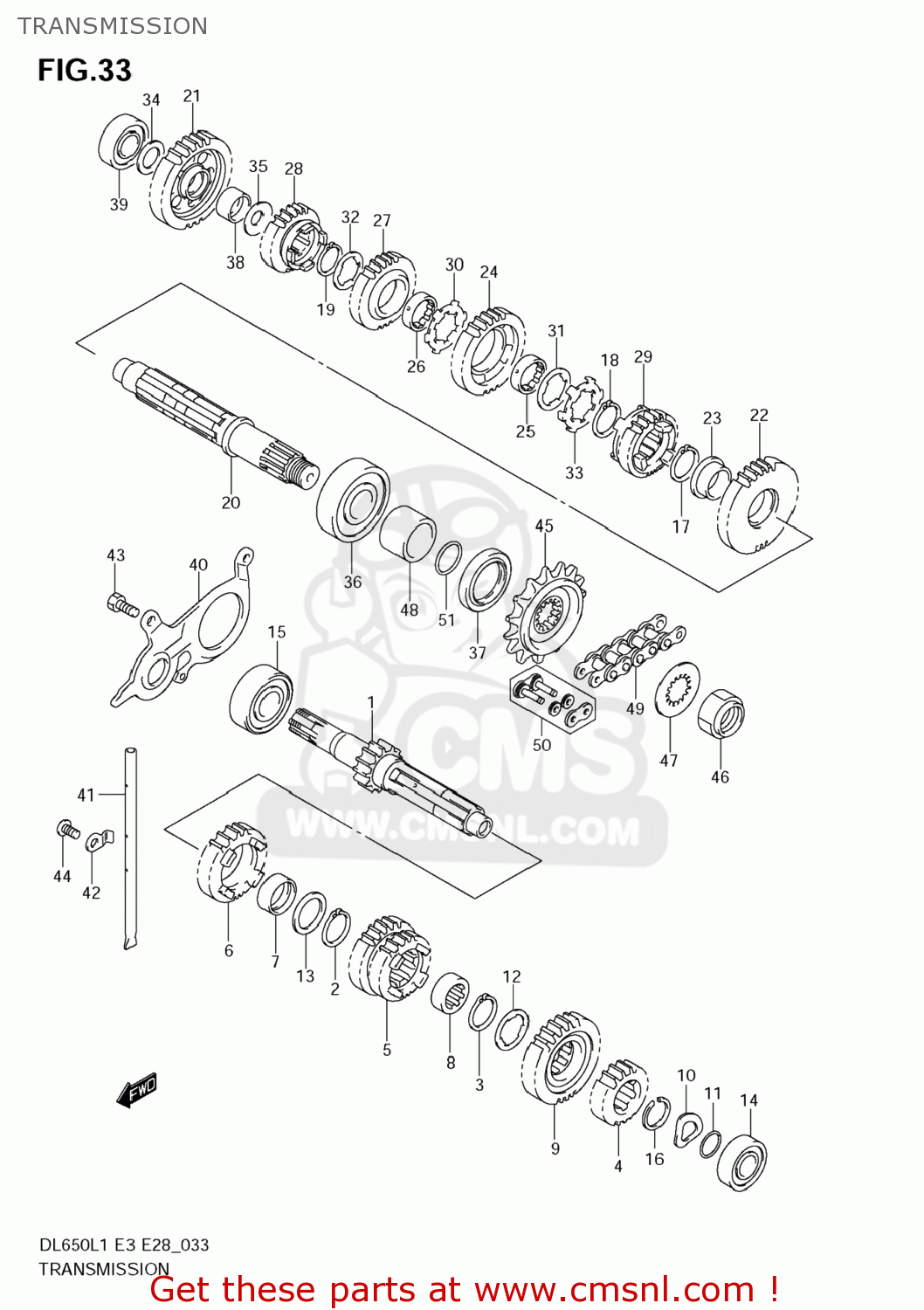 TRANSMISSION DL650 VSTROM 2011 (L1) USA (E03)