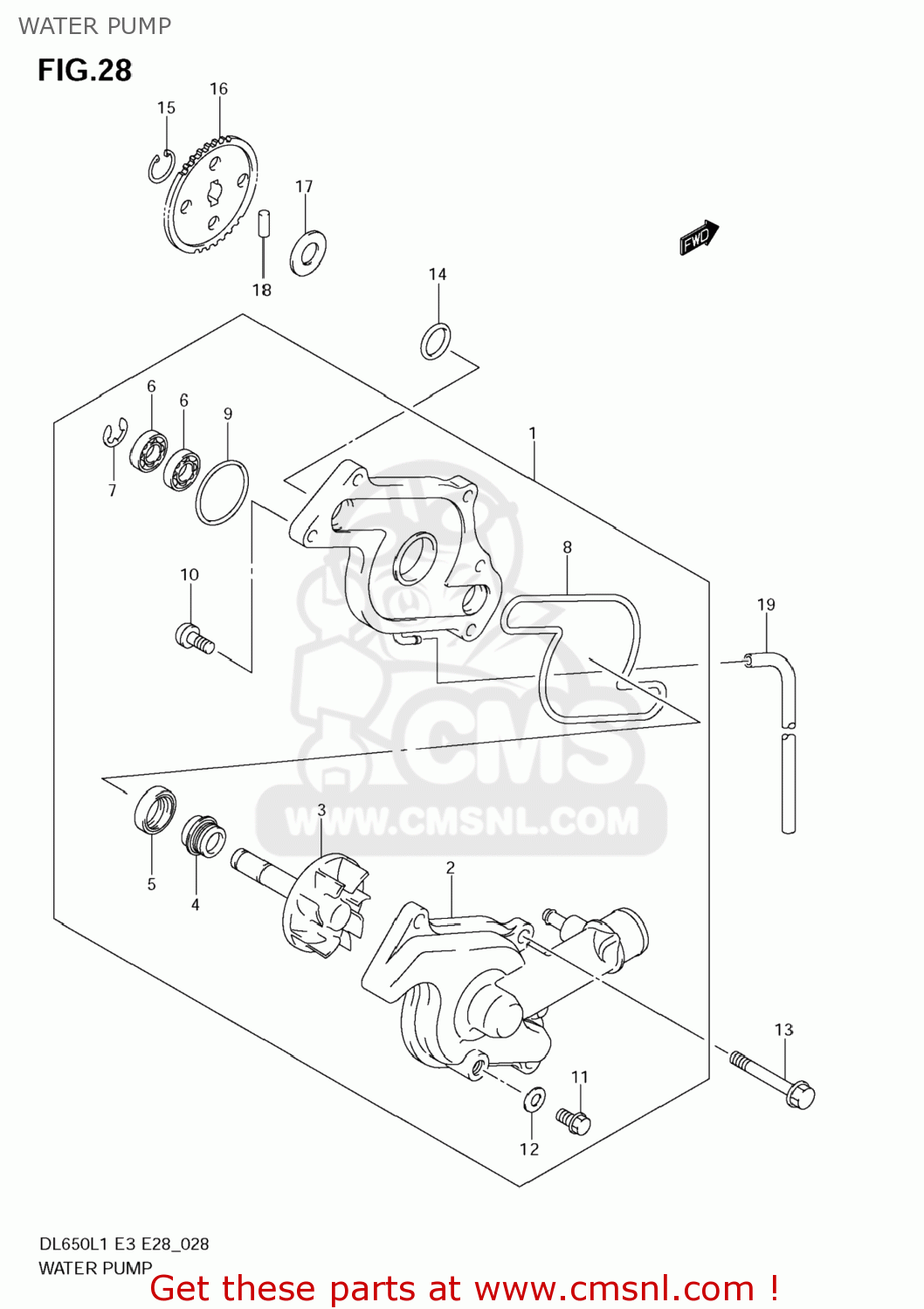 WATER PUMP DL650 VSTROM 2011 (L1) USA (E03)