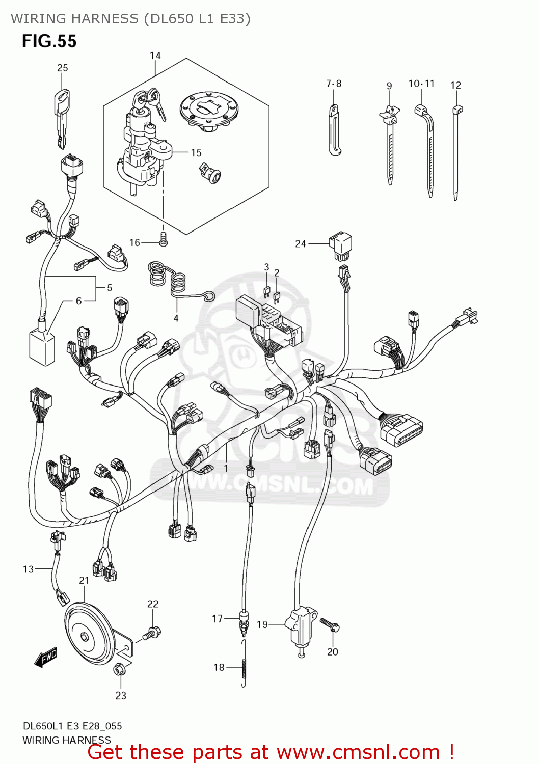 WIRING HARNESS (DL650 L1 E33) DL650 VSTROM 2011 (L1) USA (E03)