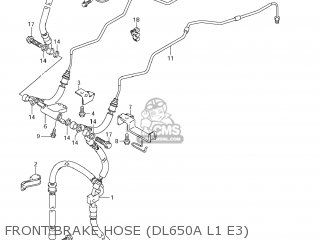FRONT BRAKE HOSE (DL650A L1 E3) - DL650 VSTROM 2011 (L1) USA (E03)