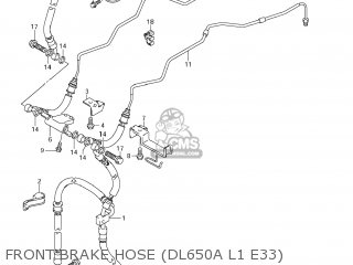FRONT BRAKE HOSE (DL650A L1 E33) - DL650 VSTROM 2011 (L1) USA (E03)