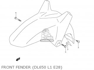 FRONT FENDER (DL650 L1 E28) - DL650 VSTROM 2011 (L1) USA (E03)