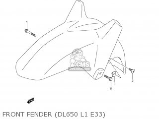 FRONT FENDER (DL650 L1 E33) - DL650 VSTROM 2011 (L1) USA (E03)