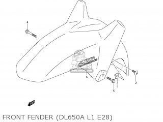 FRONT FENDER (DL650A L1 E28) - DL650 VSTROM 2011 (L1) USA (E03)