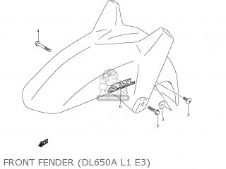 FRONT FENDER (DL650A L1 E3) - DL650 VSTROM 2011 (L1) USA (E03)