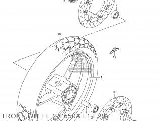 FRONT WHEEL (DL650A L1 E28) - DL650 VSTROM 2011 (L1) USA (E03)
