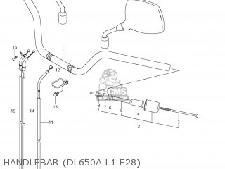 HANDLEBAR (DL650A L1 E28) - DL650 VSTROM 2011 (L1) USA (E03)