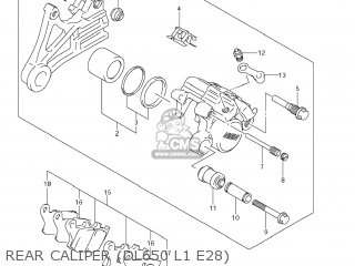 REAR CALIPER (DL650 L1 E28) - DL650 VSTROM 2011 (L1) USA (E03)