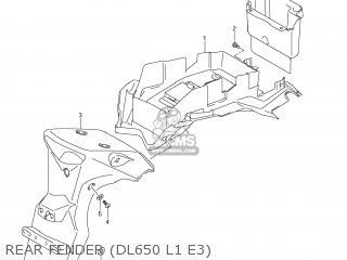 REAR FENDER (DL650 L1 E3) - DL650 VSTROM 2011 (L1) USA (E03)