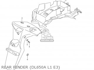REAR FENDER (DL650A L1 E3) - DL650 VSTROM 2011 (L1) USA (E03)