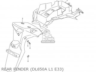 REAR FENDER (DL650A L1 E33) - DL650 VSTROM 2011 (L1) USA (E03)