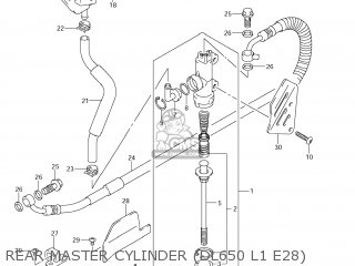 REAR MASTER CYLINDER (DL650 L1 E28) - DL650 VSTROM 2011 (L1) USA (E03)