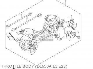 THROTTLE BODY (DL650A L1 E28) - DL650 VSTROM 2011 (L1) USA (E03)