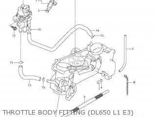 THROTTLE BODY FITTING (DL650 L1 E3) - DL650 VSTROM 2011 (L1) USA (E03)